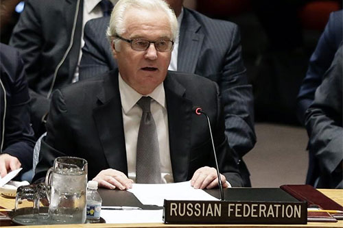 El embajador ruso ante la ONU, Vitaly Churkin